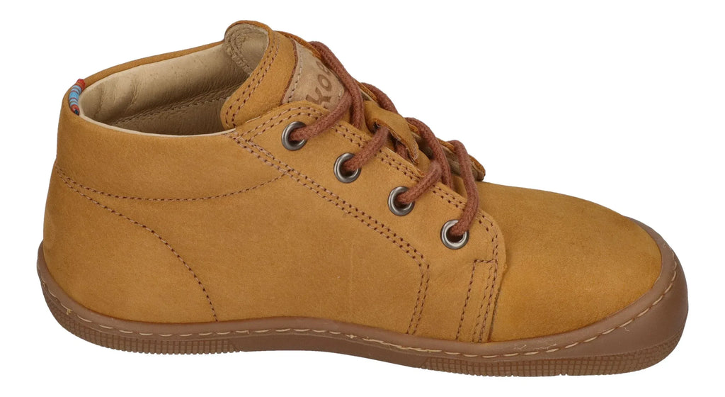 KOEL Barefoot Kinder Schnürer DELI 2.0 cognac
