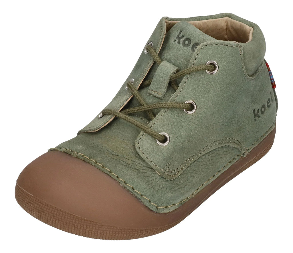 KOEL Kinder Barefoot Sneakers AVERIY LEATHER olive