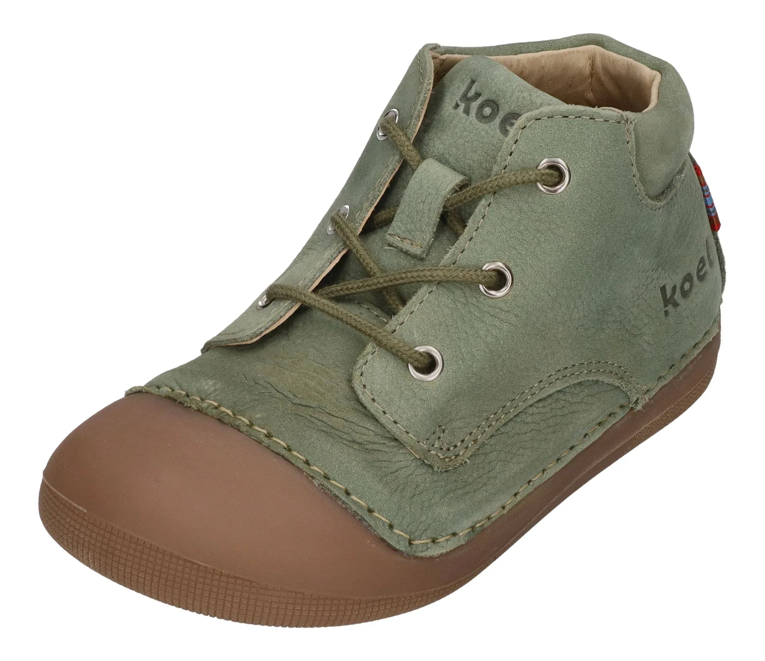KOEL Kinder Barefoot Sneakers AVERIY LEATHER olive