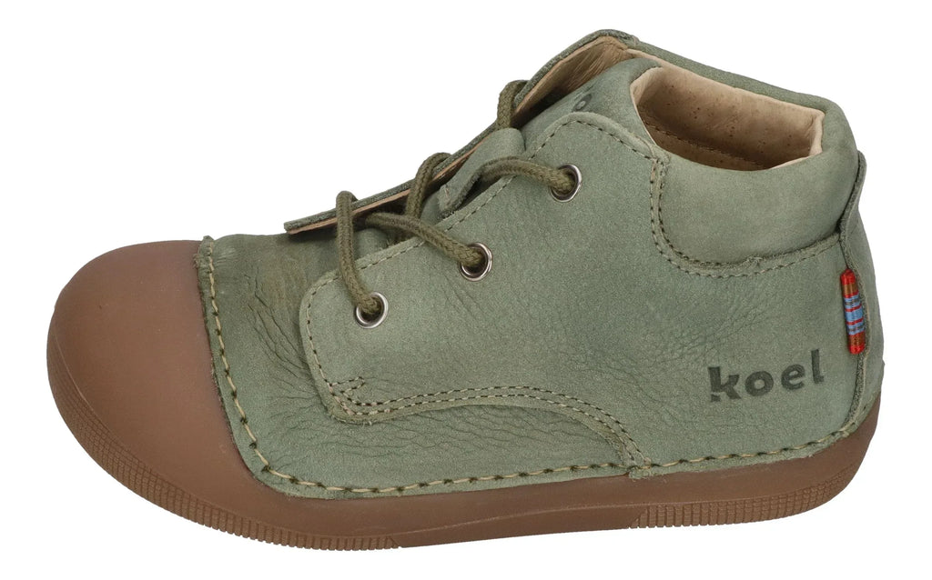KOEL Kinder Barefoot Sneakers AVERIY LEATHER olive