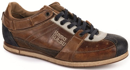 KAMO-GUTSU Herren Sneakers TIFO 051 denim castagno