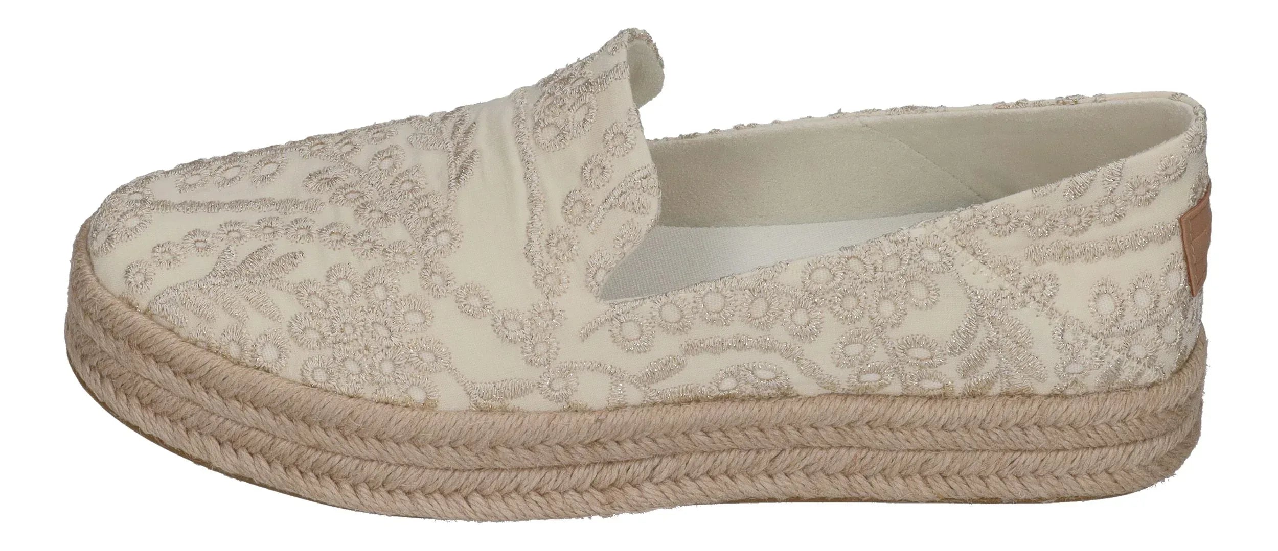 TOMS Damen Espadrilles - CAROLINA 10021854 - egret botanical eyelet