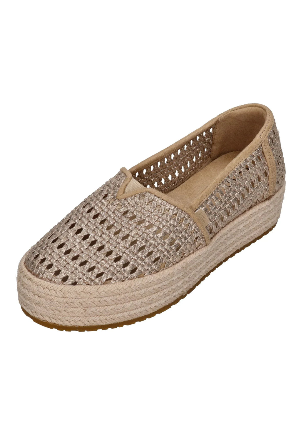 TOMS Damen Espadrilles VALENCIA 10021921 champagne metallic basket
