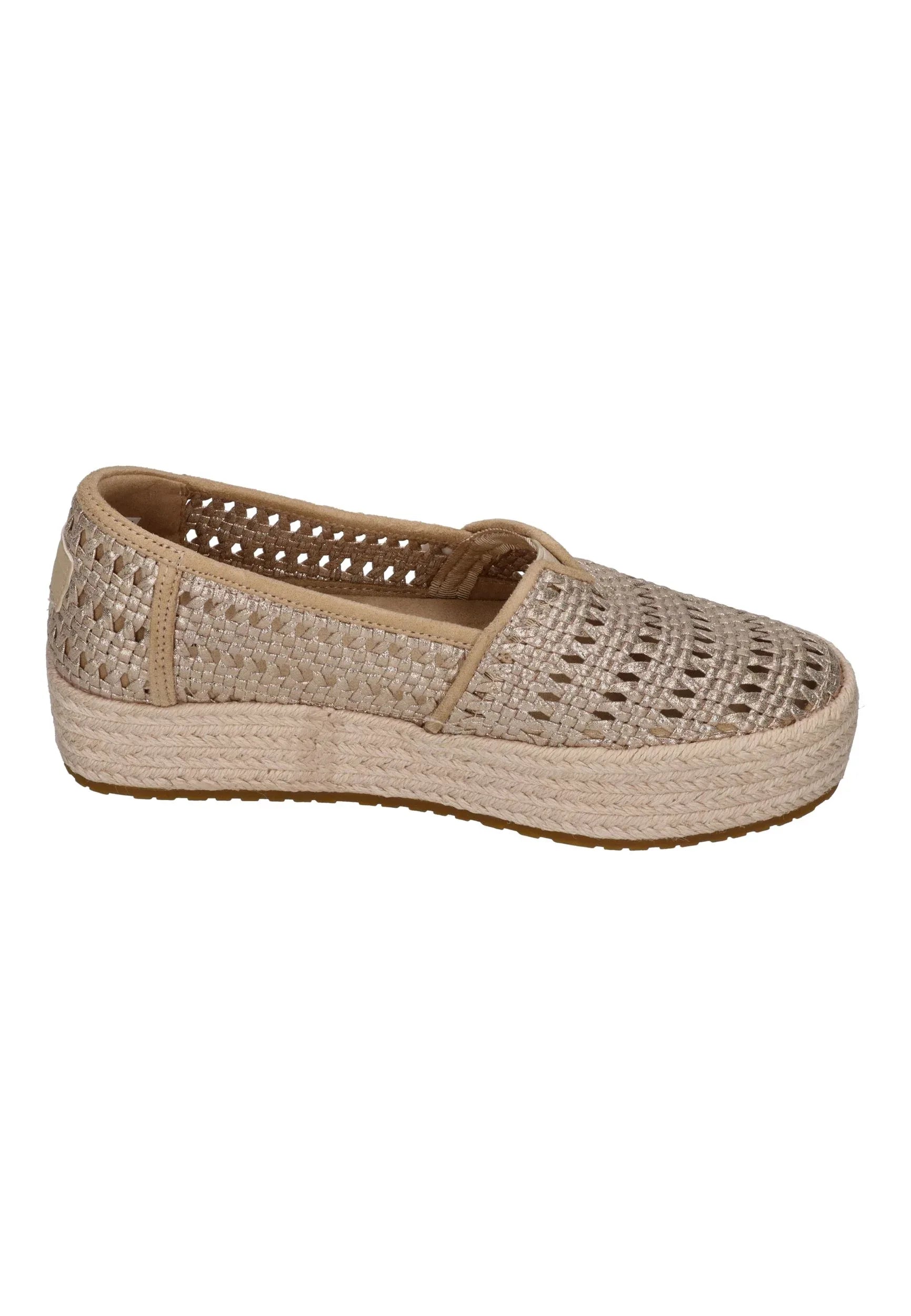 TOMS Damen Espadrilles VALENCIA 10021921 champagne metallic basket