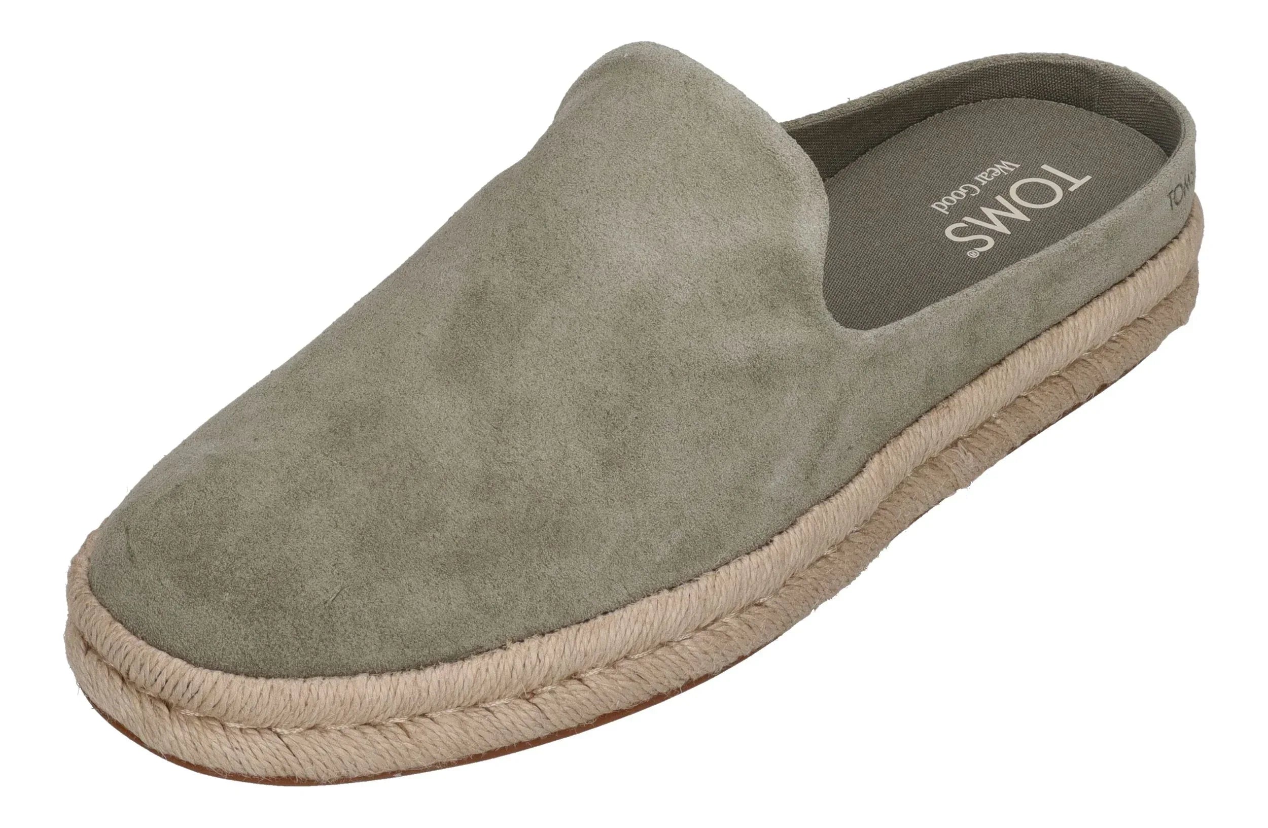 TOMS Herren Espadrilles SANTIAGO MULE 10021897 vetiver grey suede