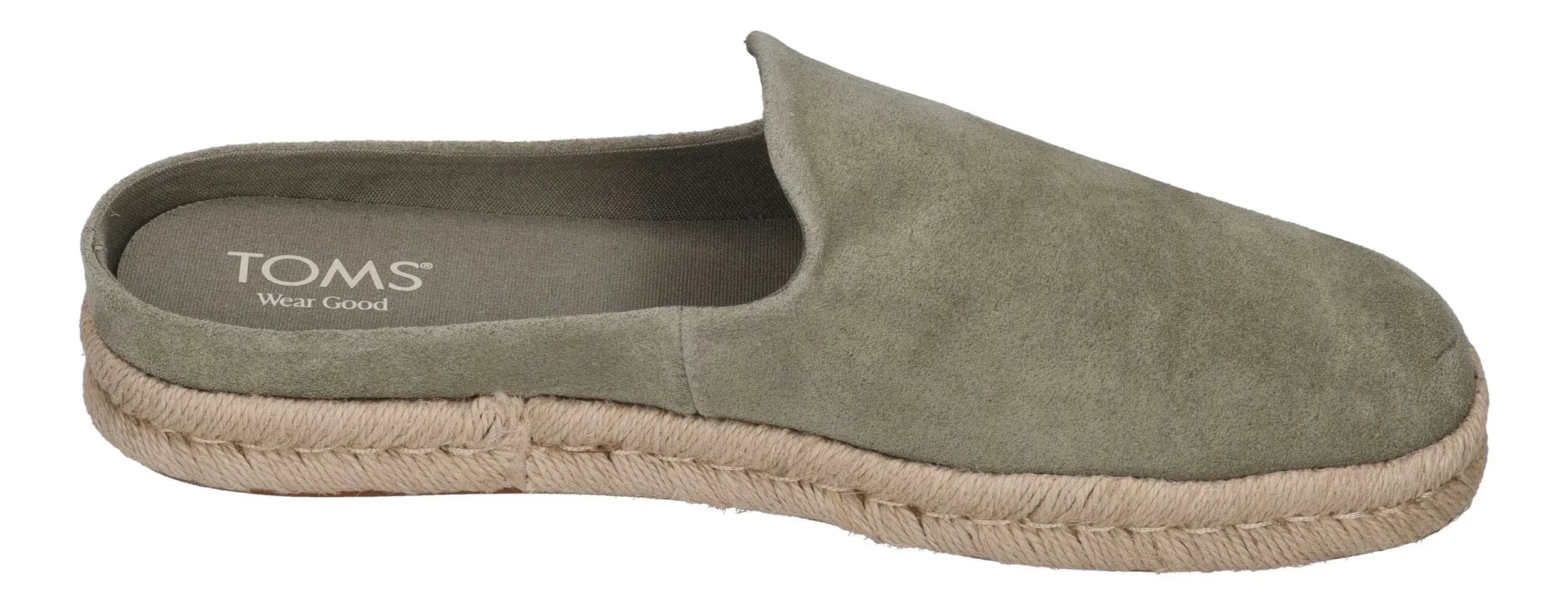 TOMS Herren Espadrilles SANTIAGO MULE 10021897 vetiver grey suede