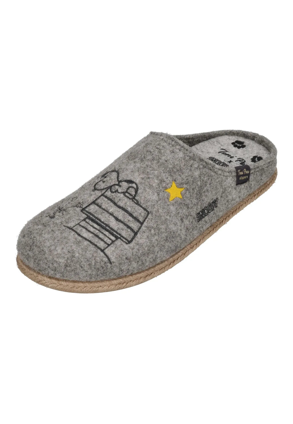 TONI PONS X SNOOPY Herrenschuhe Hausschuhe CHARLIE GRIS – Hausschuh - Grau | Jetzt bei shoedealo.shop entdecken!