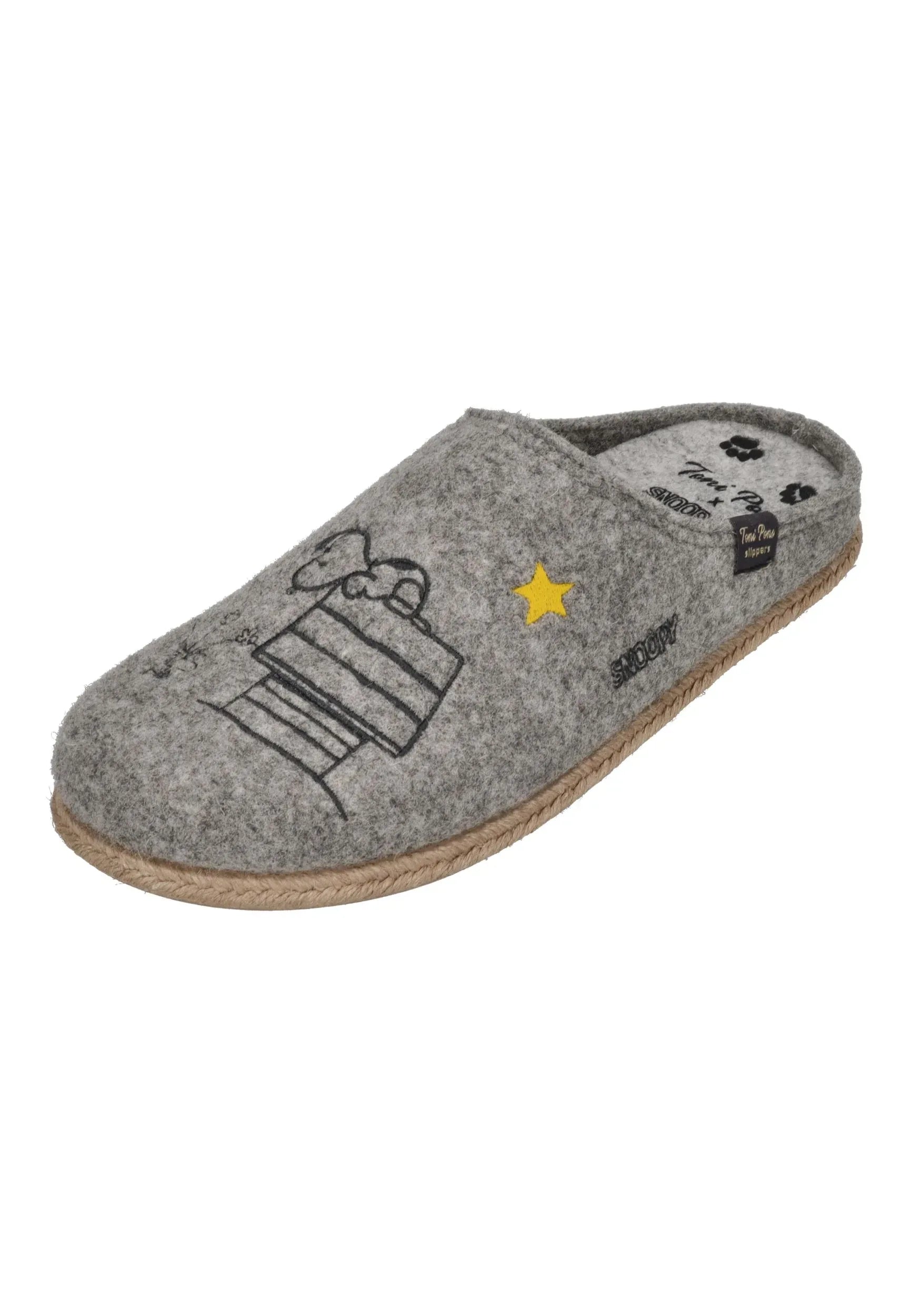 TONI PONS X SNOOPY Herrenschuhe Hausschuhe CHARLIE GRIS – Hausschuh - Grau | Jetzt bei shoedealo.shop entdecken!