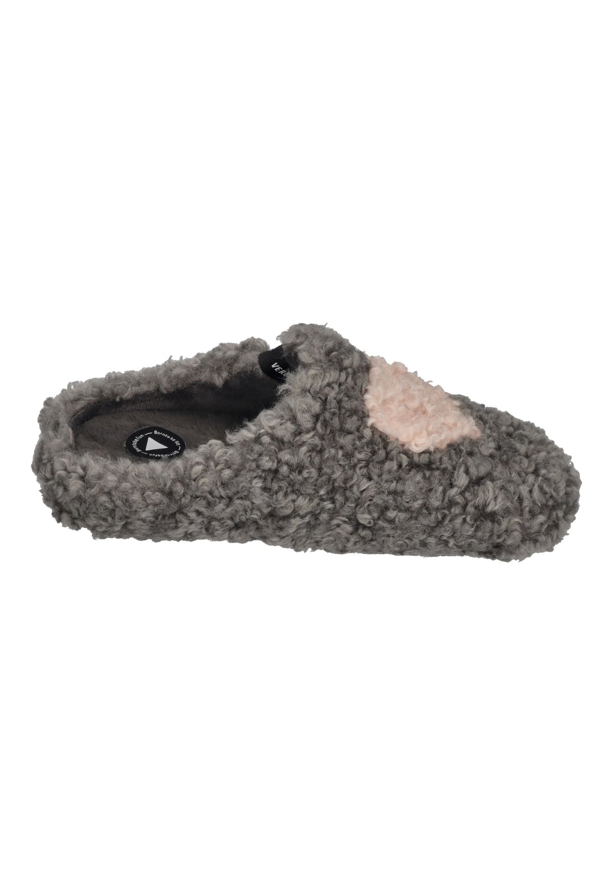 VERBENAS Damen Hausschuhe YORK CURLY VALENTINE antracita antique