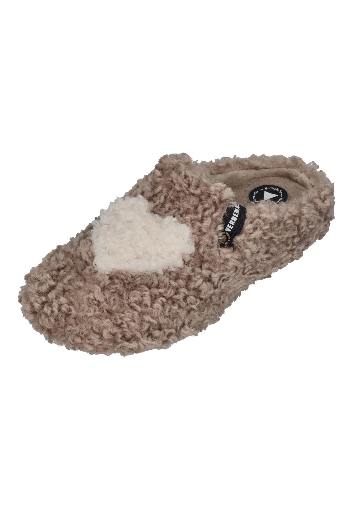 VERBENAS Damen Hausschuhe YORK CURLY VALENTINE camel crudo