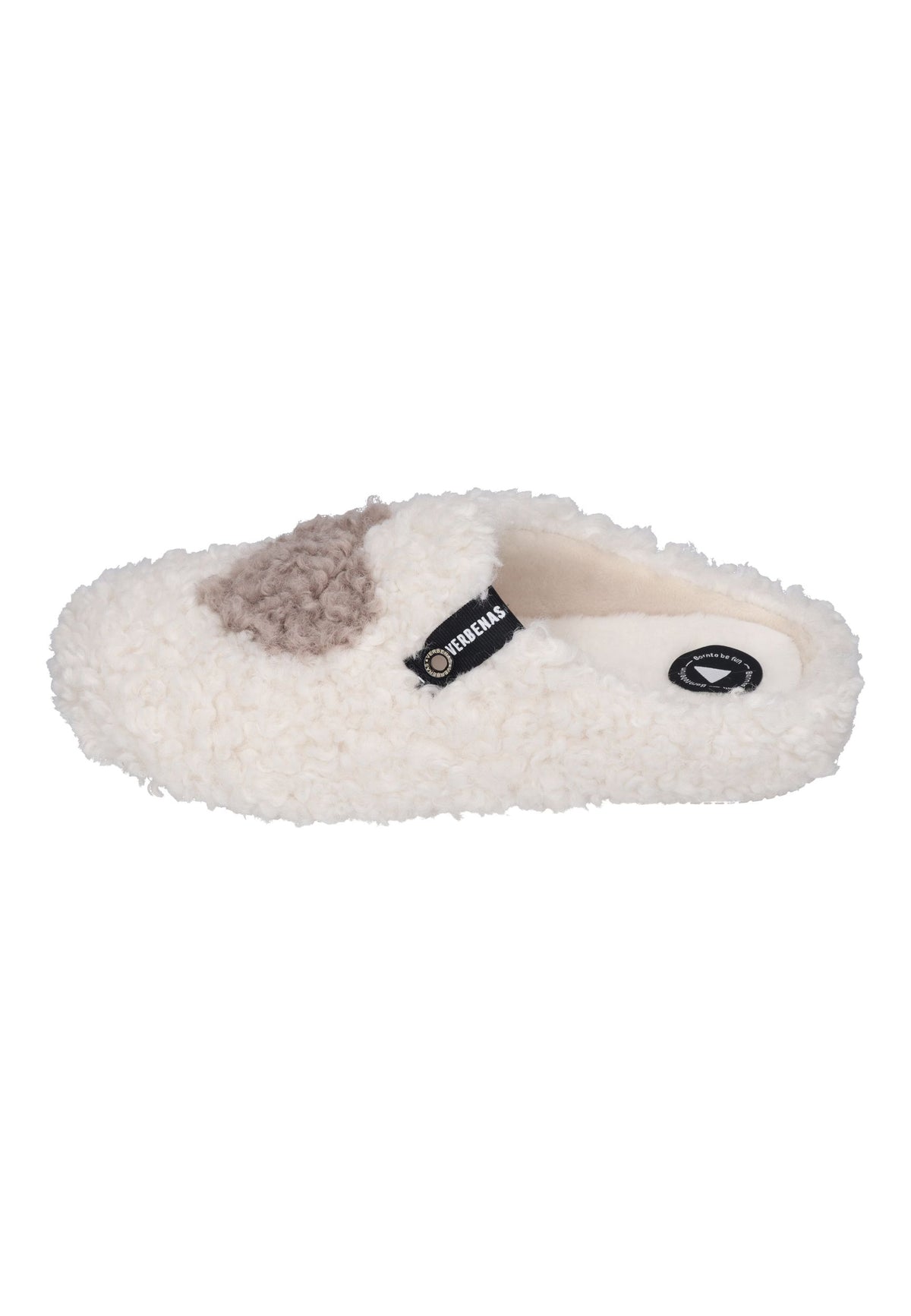 VERBENAS Damen Hausschuhe YORK CURLY VALENTINE crudo camel