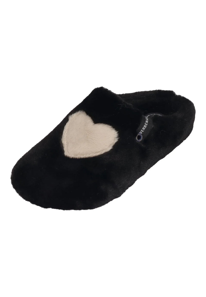 VERBENAS Damen Hausschuhe - YORK GROSETO VALENTINE negro beige