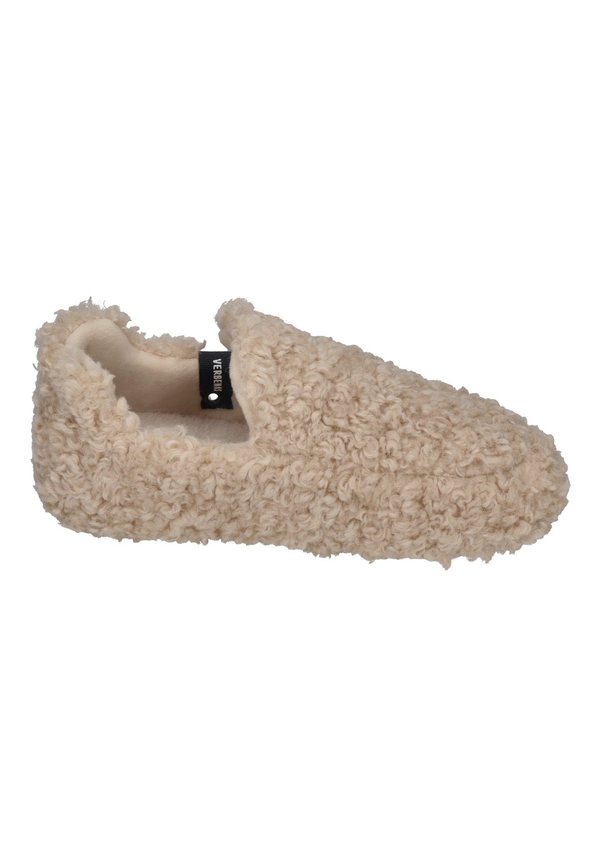 VERBENAS Damen Hausschuhe YUK CURLY beige