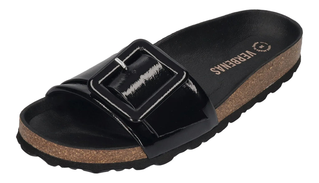 VERBENAS Damen Pantoletten REIKO lak negro