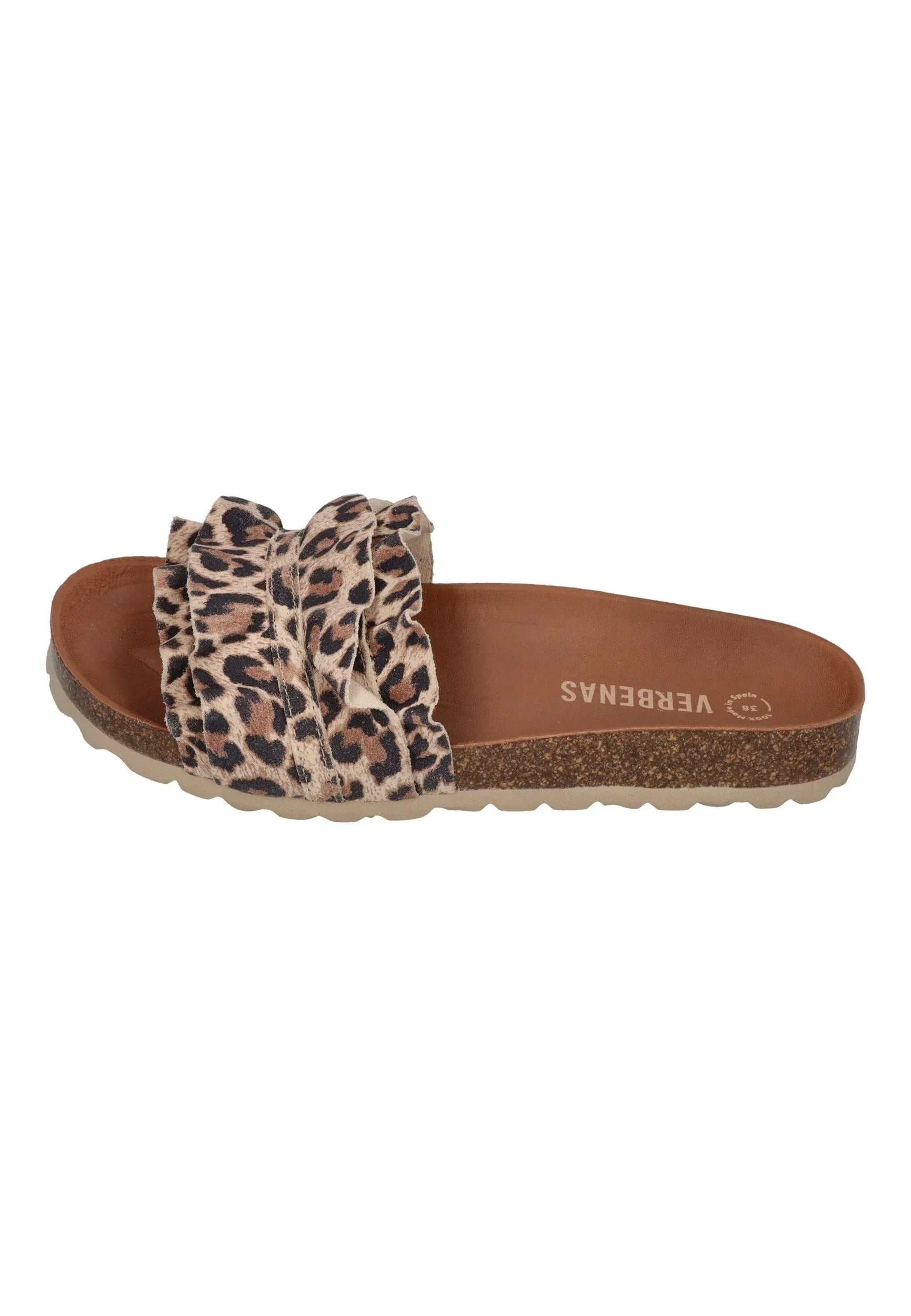 VERBENAS Damen Pantoletten - ROCIO serraje leopardo - grande – Pantoletten - Braun | shoedealo.shop – Bild 2
