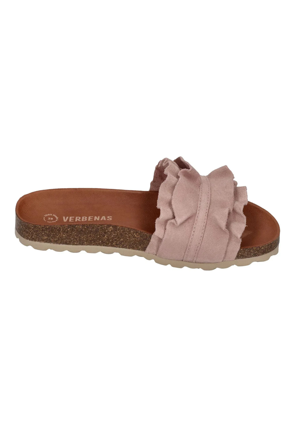 VERBENAS Damen Pantoletten ROCIO serraje volante antique – Pantolette - Pink | shoedealo.shop – Bild 4