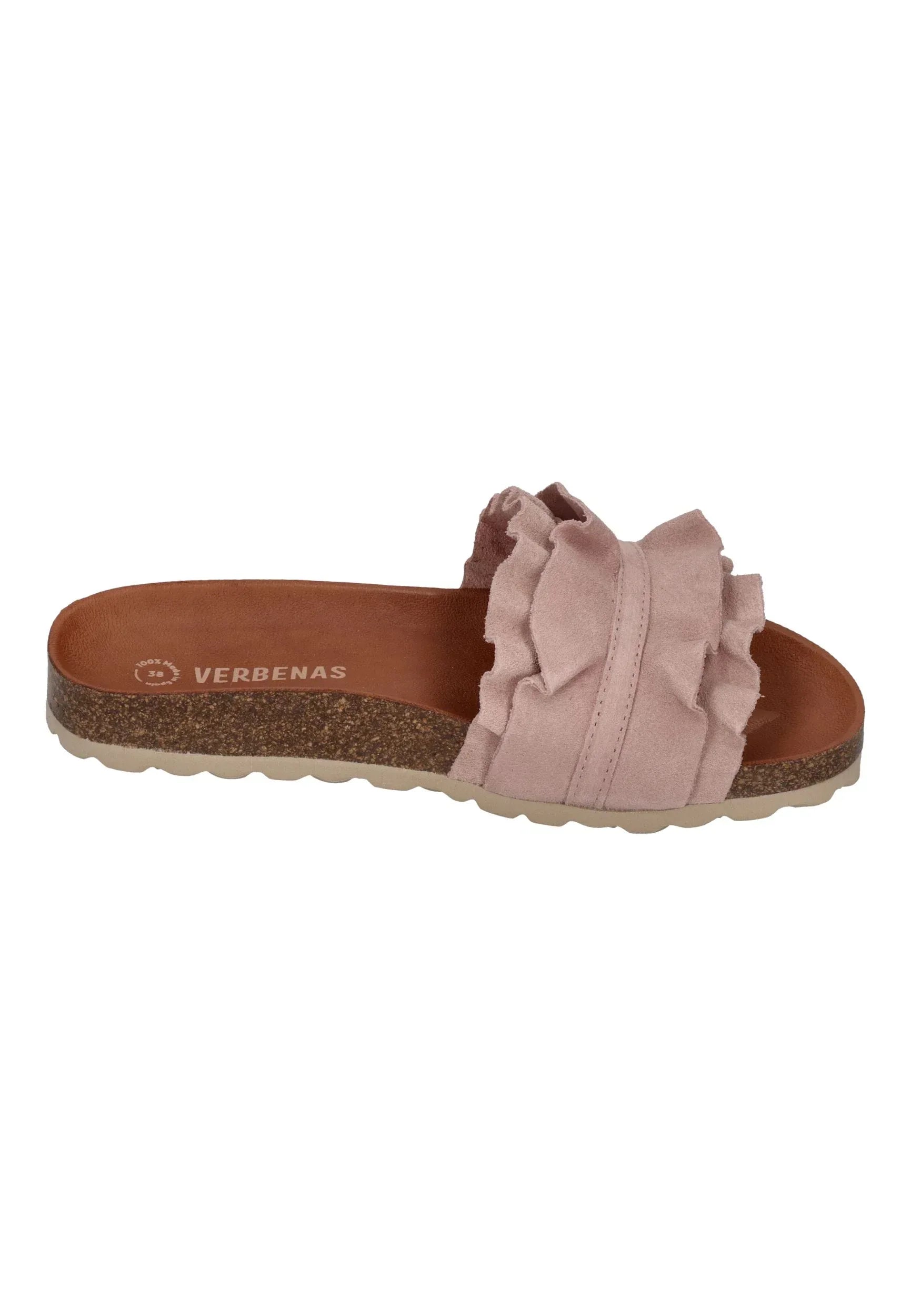 VERBENAS Damen Pantoletten ROCIO serraje volante antique – Pantolette - Pink | shoedealo.shop – Bild 4