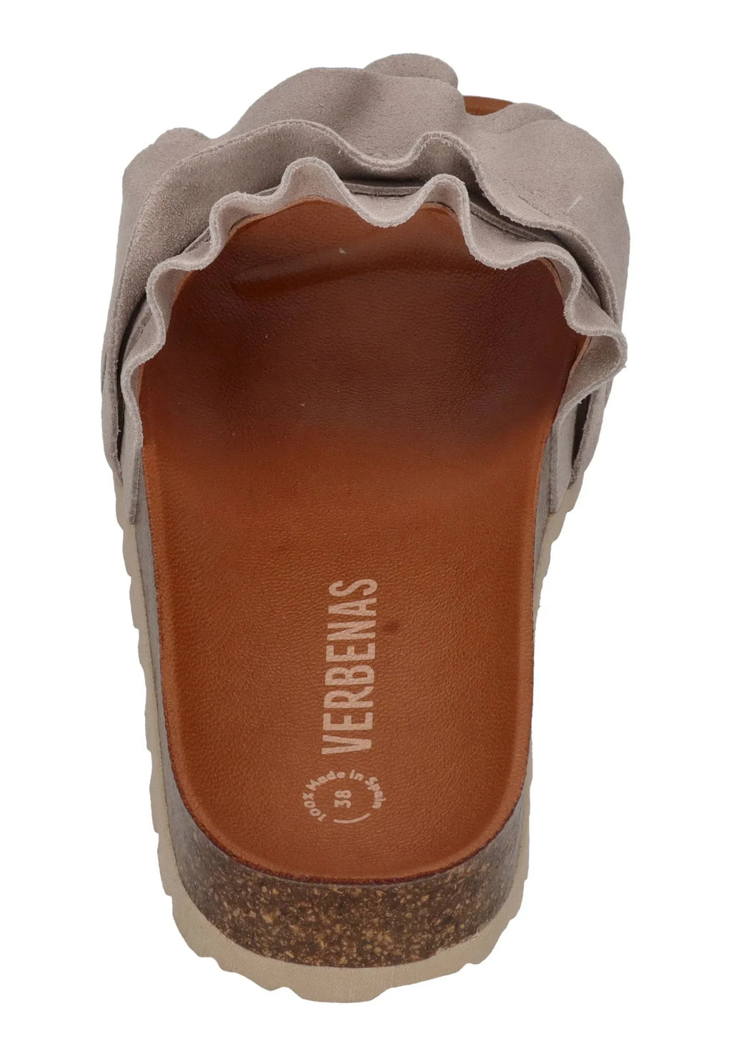 VERBENAS Damen Pantoletten ROCIO serraje volante perla – Pantoletten - Grau | shoedealo.shop – Bild 5