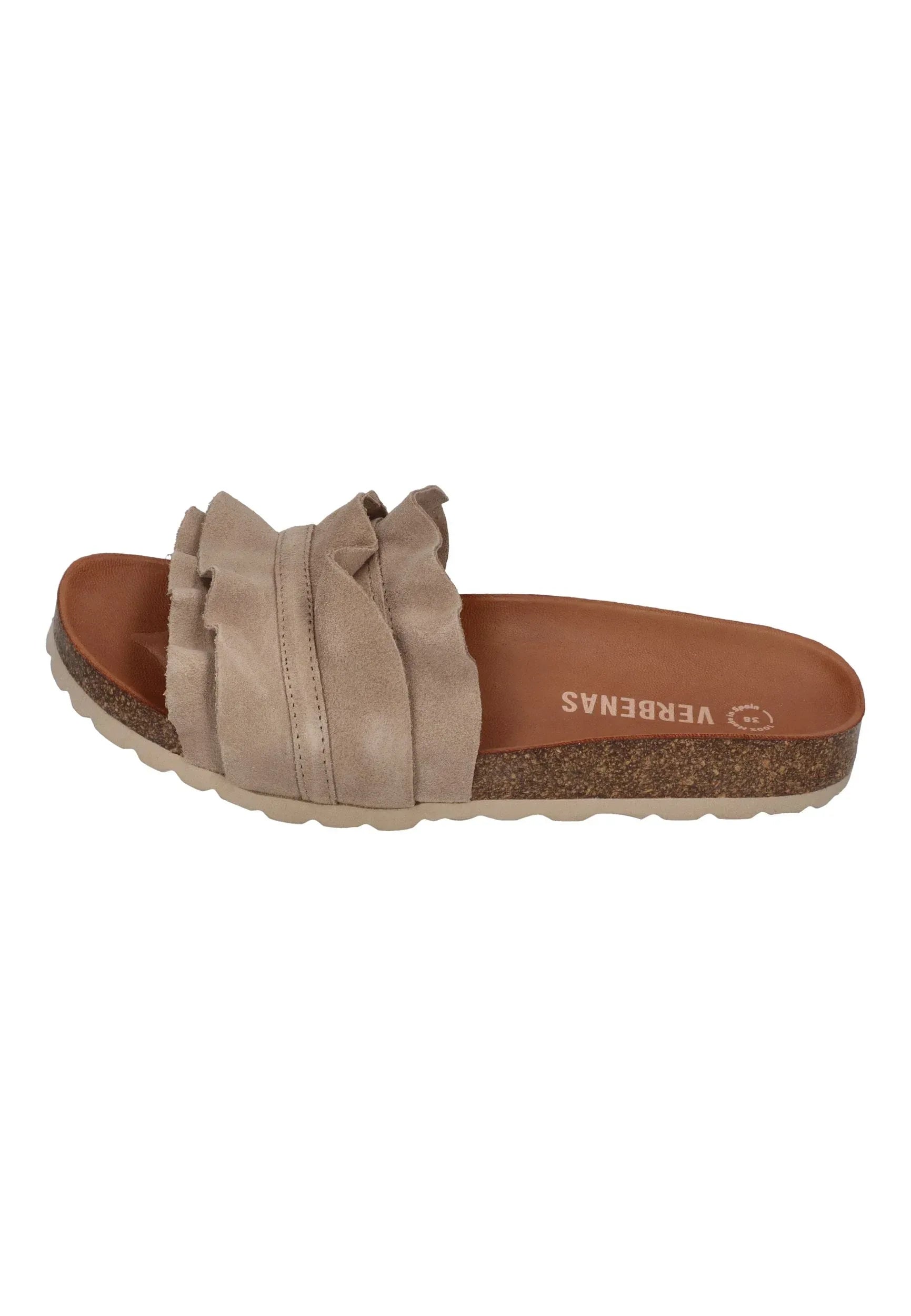 VERBENAS Damen Pantoletten ROCIO serraje volante piedra – Pantoletten | shoedealo.shop – Bild 4