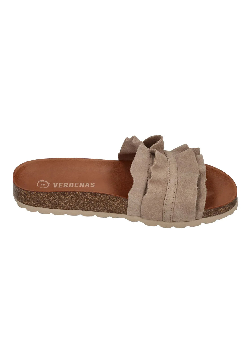 VERBENAS Damen Pantoletten ROCIO serraje volante piedra – Pantoletten | shoedealo.shop – Bild 2