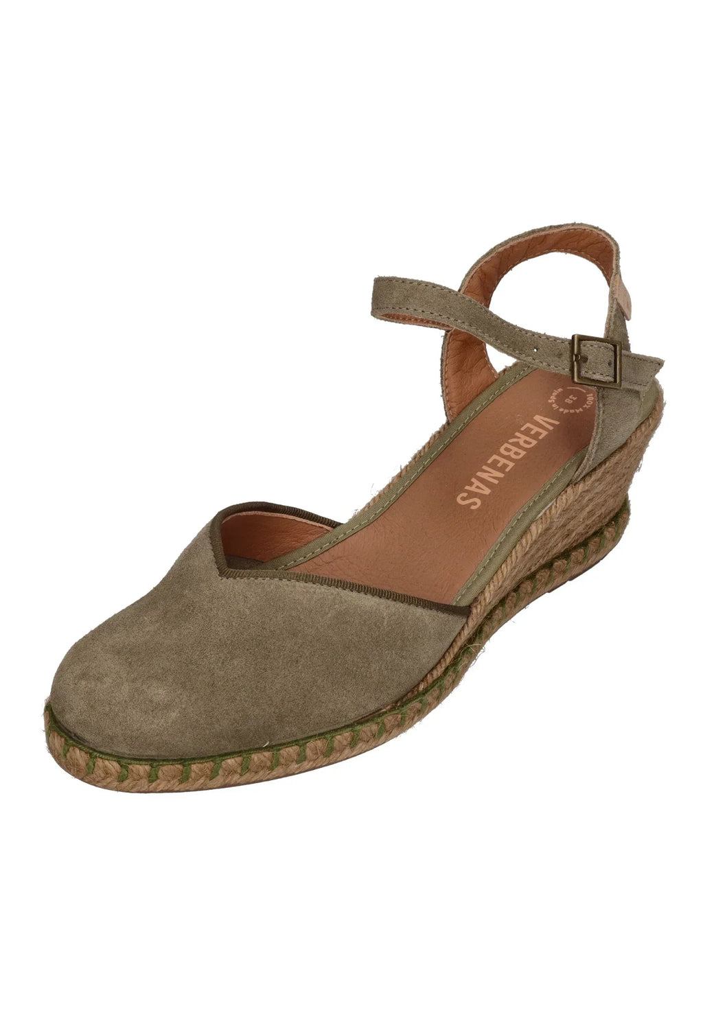 VERBENAS Damen Sandalette MAGGIE serraje tan kaki