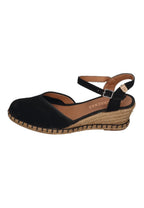 VERBENAS Damen Sandalette MAGGIE serraje tan negro