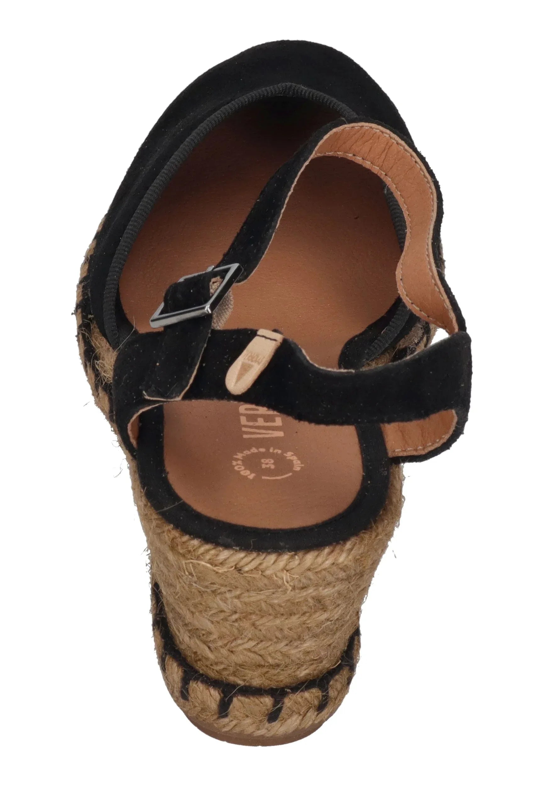 VERBENAS Damen Sandalette MAGGIE serraje tan negro