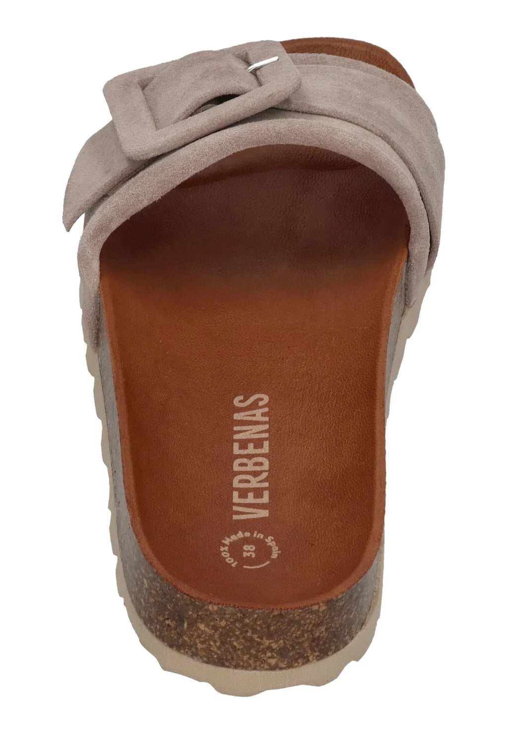 VERBENAS Damenschuhe Pantoletten REIKO velour piedra – Hausschuh - Braun | shoedealo.shop – Bild 5