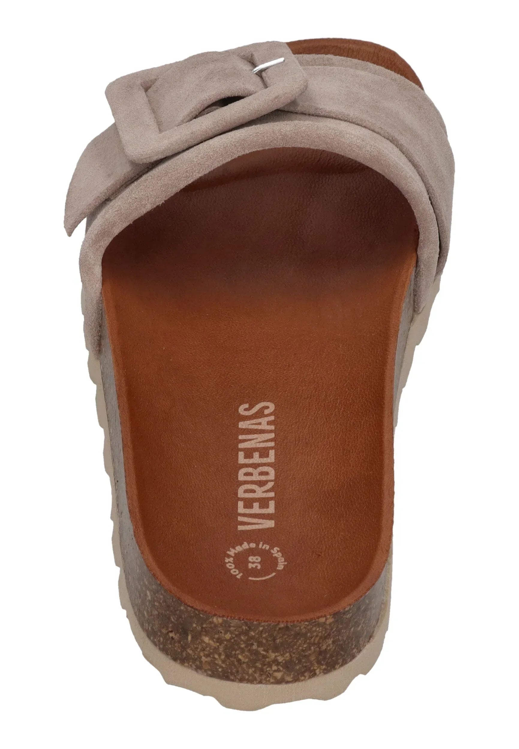 VERBENAS Damenschuhe Pantoletten REIKO velour piedra – Hausschuh - Braun | shoedealo.shop – Bild 5