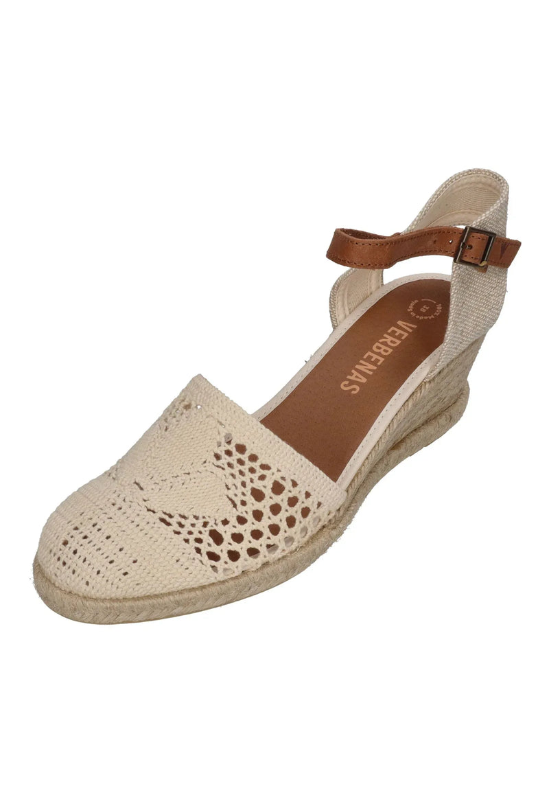 VERBENAS Damenschuhe Sandalette MALENA crochet lino - crudo – Sandalette | shoedealo.shop