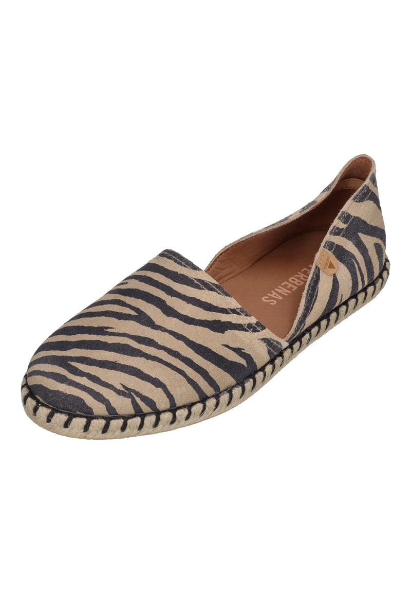 VERBENAS Damen Espadrilles CARMEN zebra camel