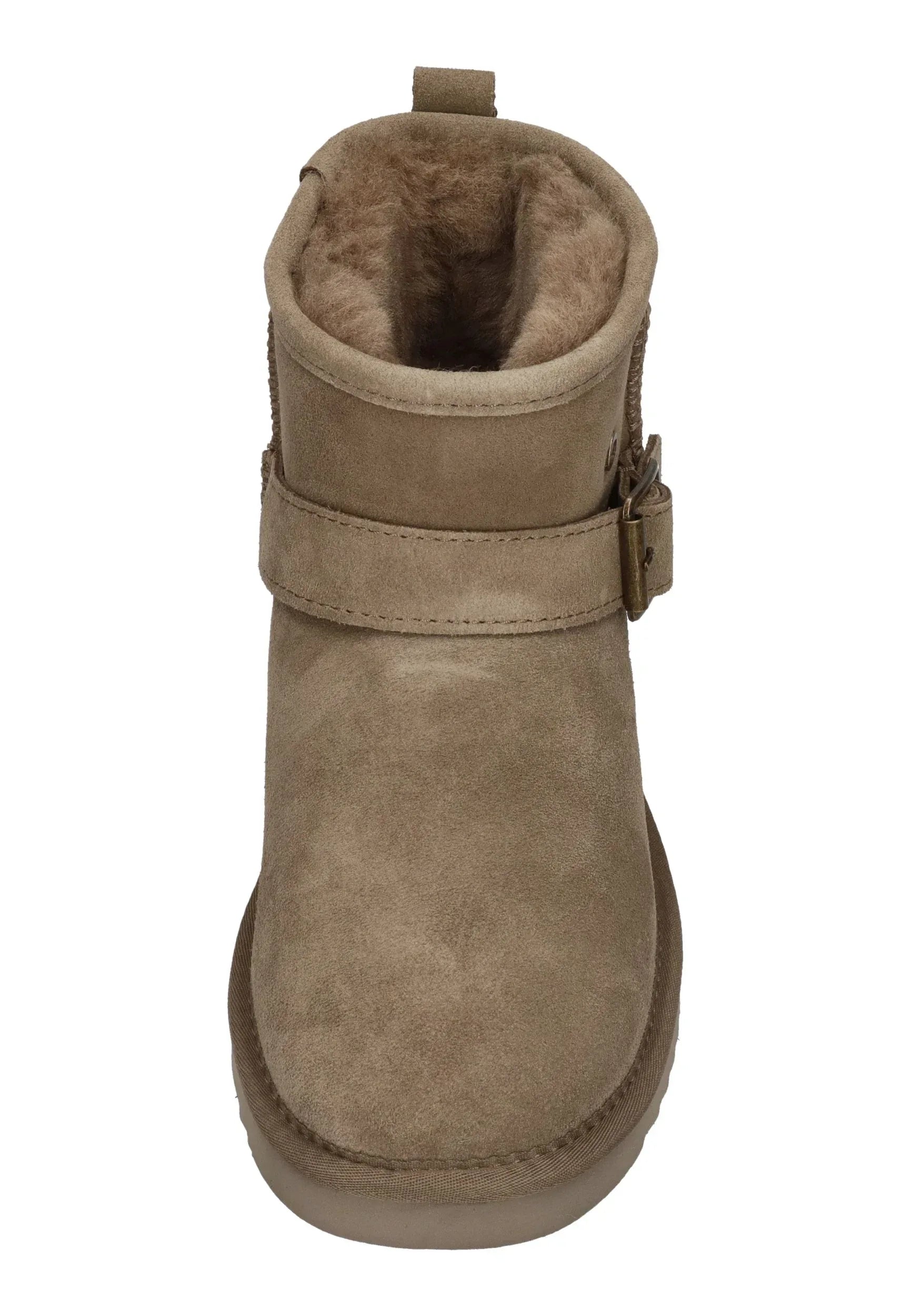 WARMBAT Damenschuhe Schaffell Booties WALLABY BUCKLE moss