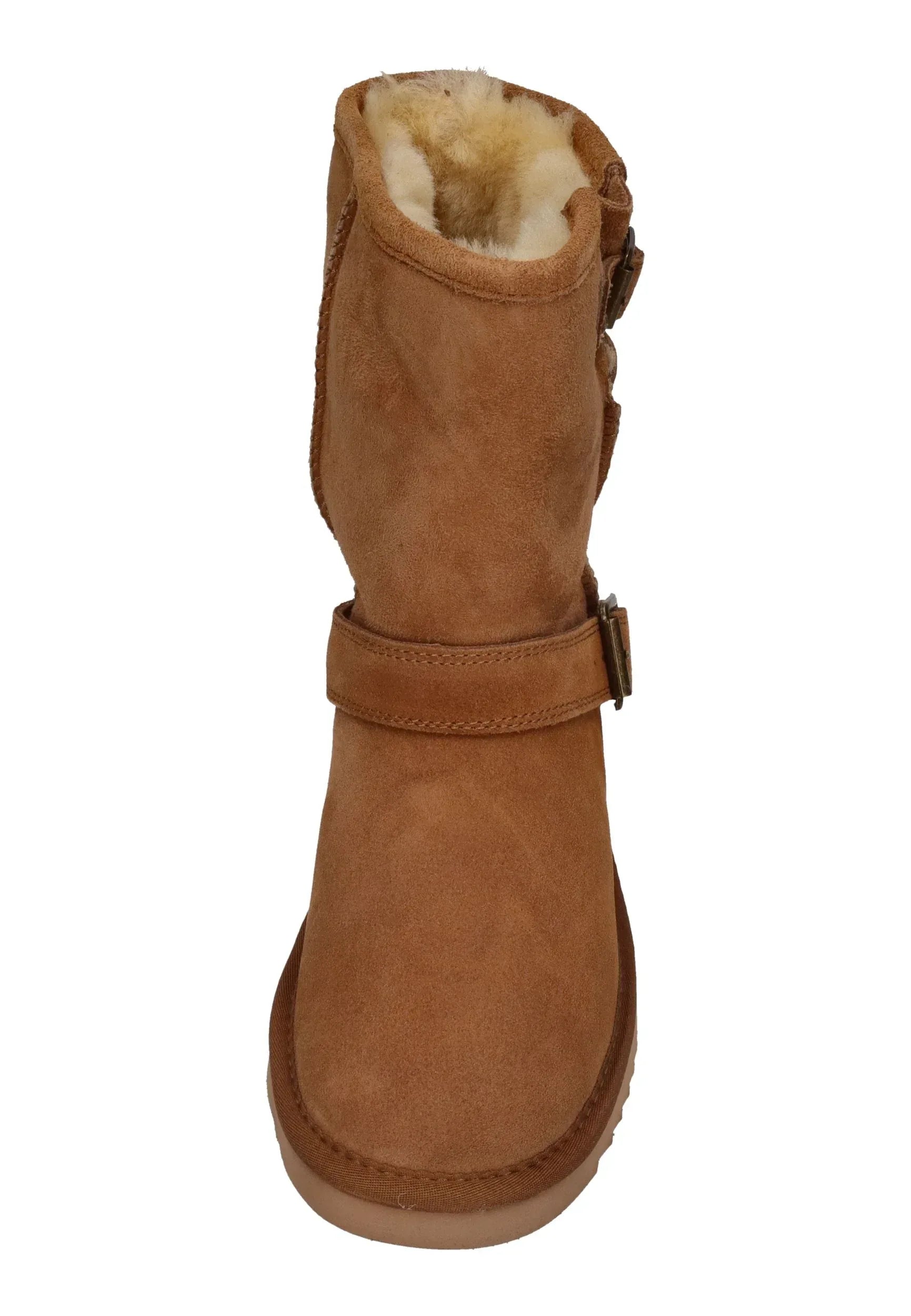 WARMBAT Winter Damenstiefel Boot KANGAROO BUCKLE cognac