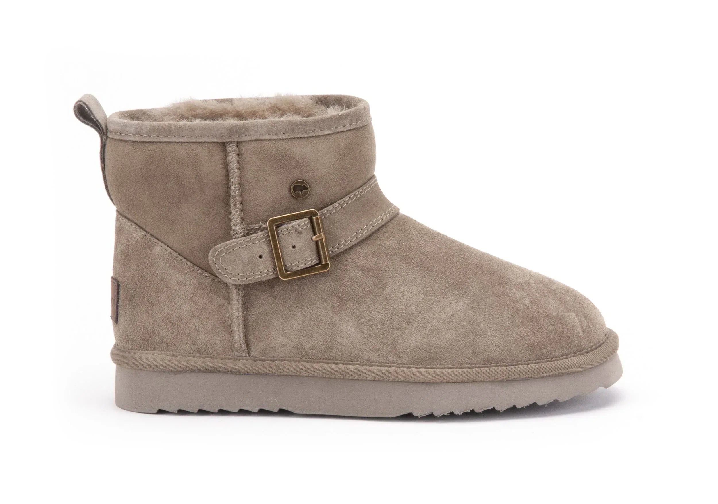 WARMBAT Damenschuhe Schaffell Booties WALLABY BUCKLE moss – Booties - Grau | shoedealo.shop – Bild 6