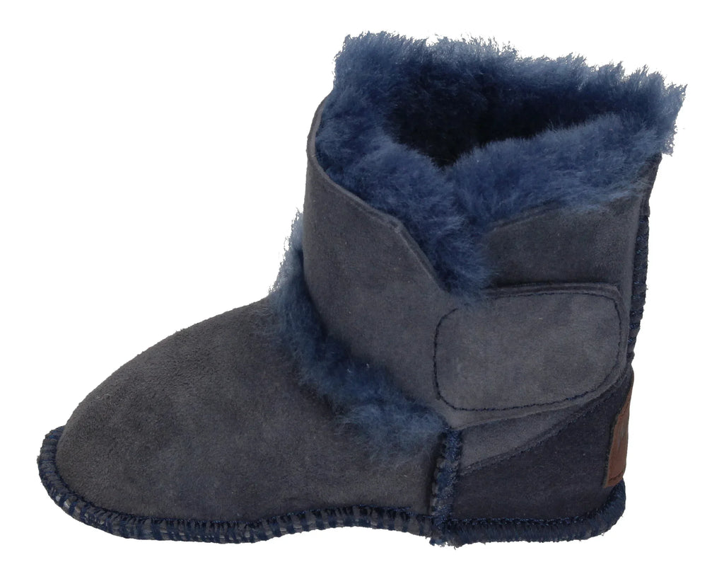 WARMBAT Babyschuhe Schaffell - HAY BABY BOOTIE - navy-1