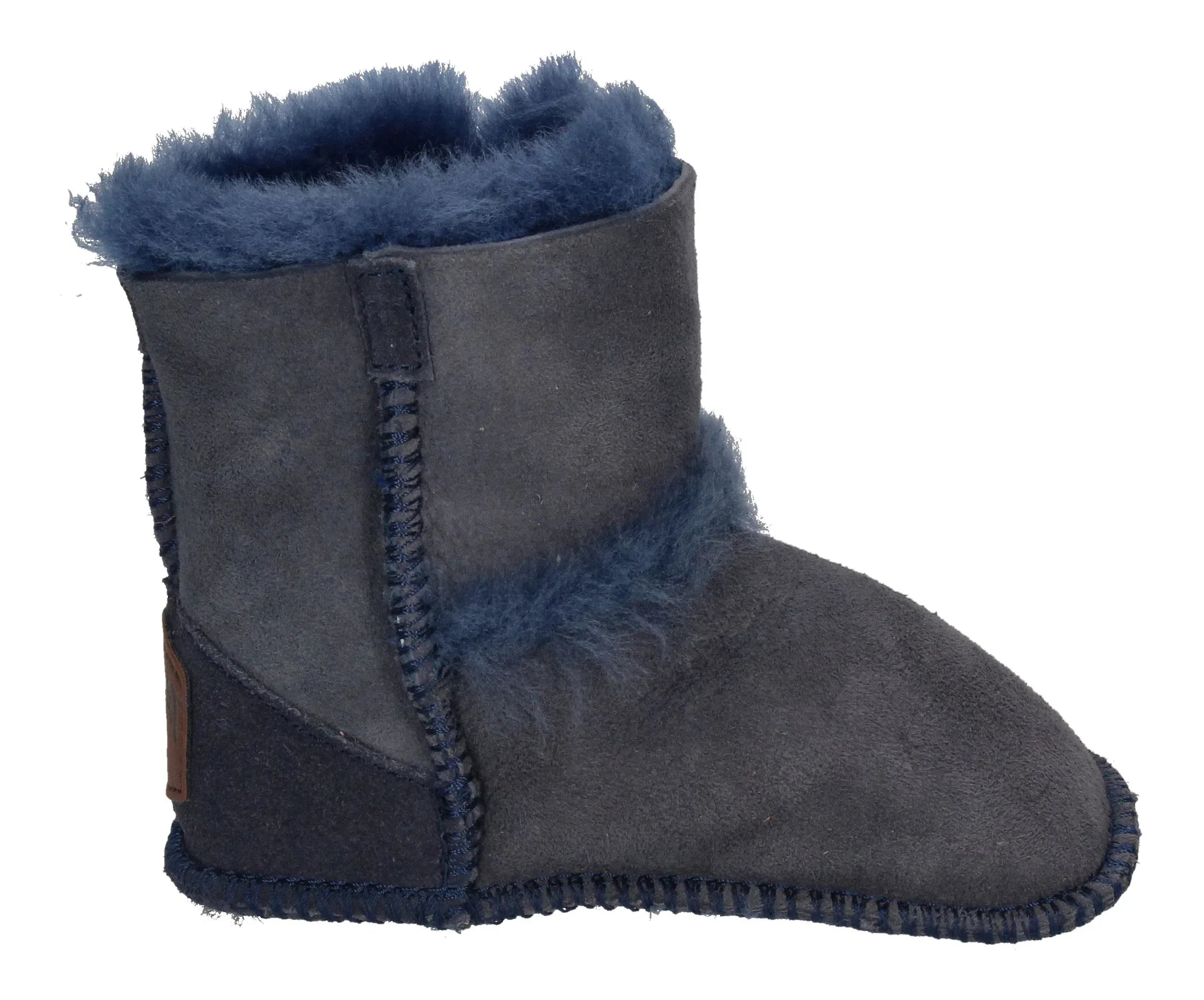 WARMBAT Babyschuhe Schaffell - HAY BABY BOOTIE - navy-3