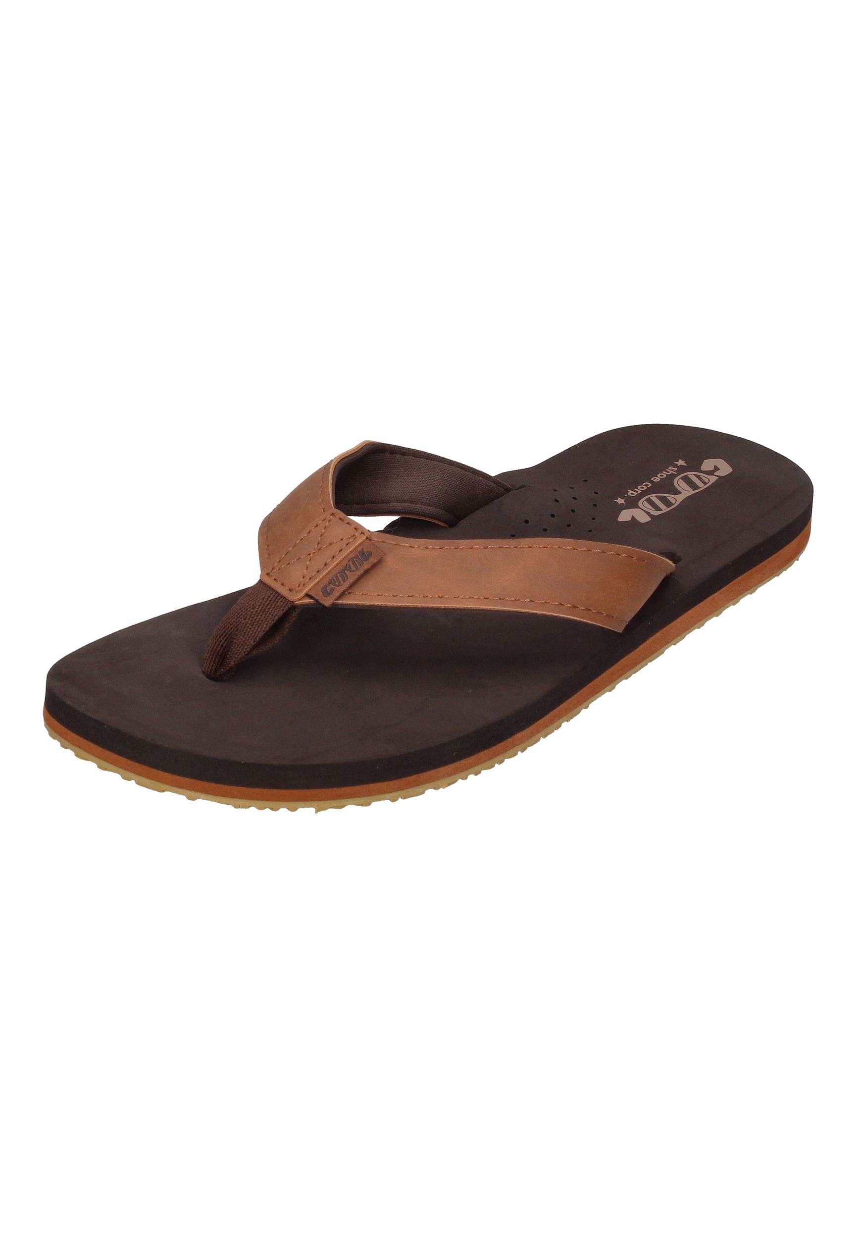 COOL SHOE Herren Zehentrenner in Übergröße COOL SIN brown