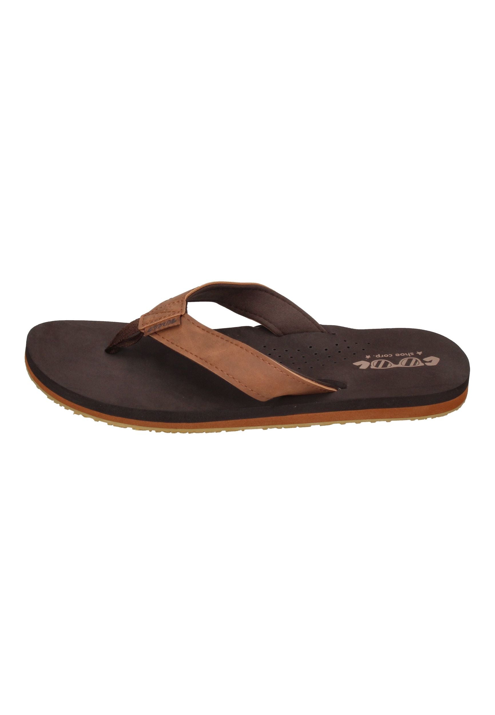 COOL SHOE Herren Zehentrenner in Übergröße COOL SIN brown