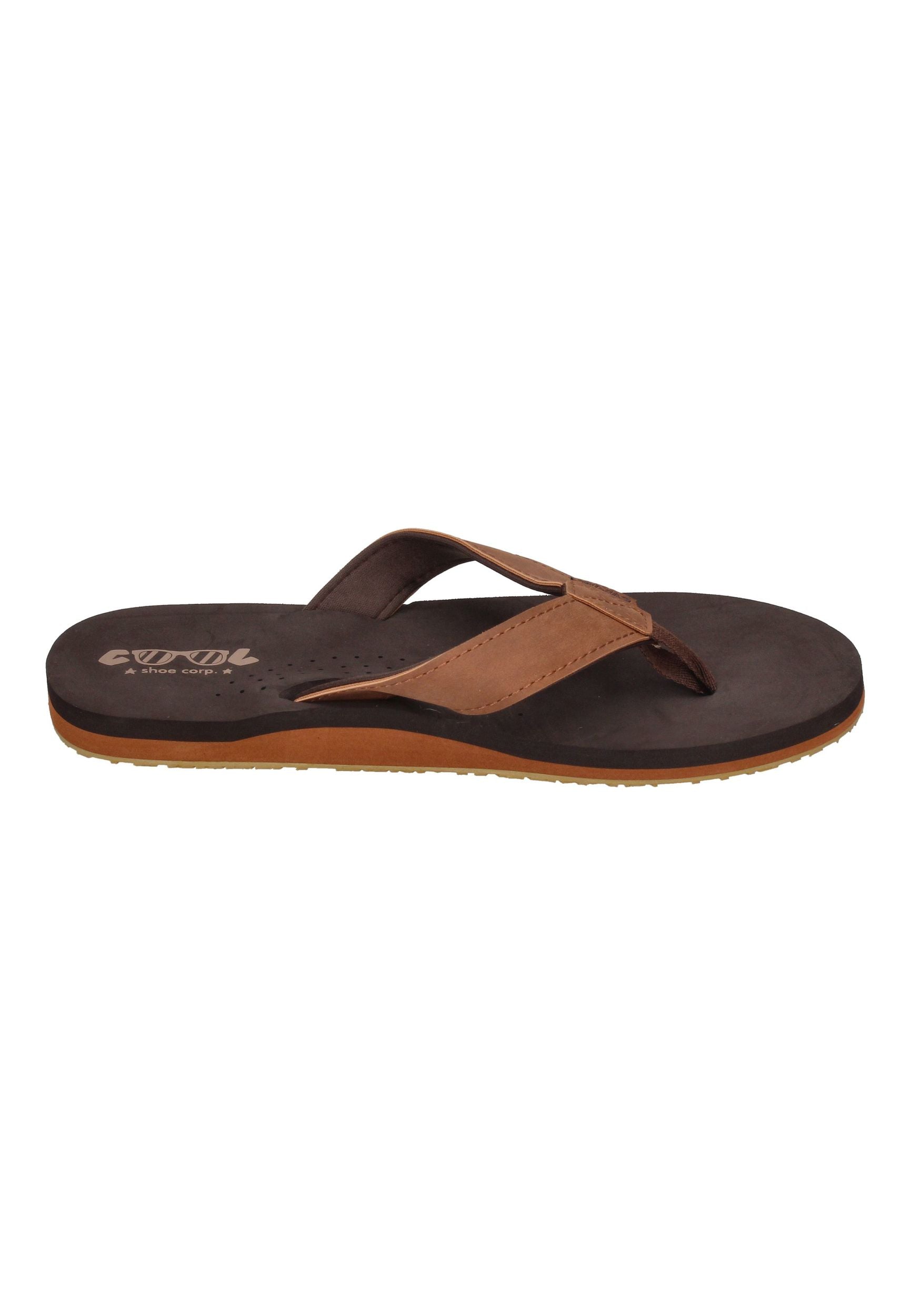 COOL SHOE Herren Zehentrenner in Übergröße COOL SIN brown