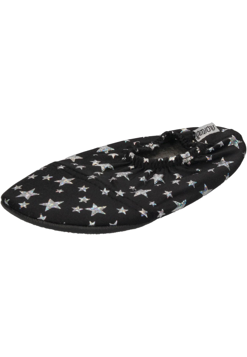 SLIPSTOP - Hausschuhe Badeschuhe BRIGHT Sterne schwarz