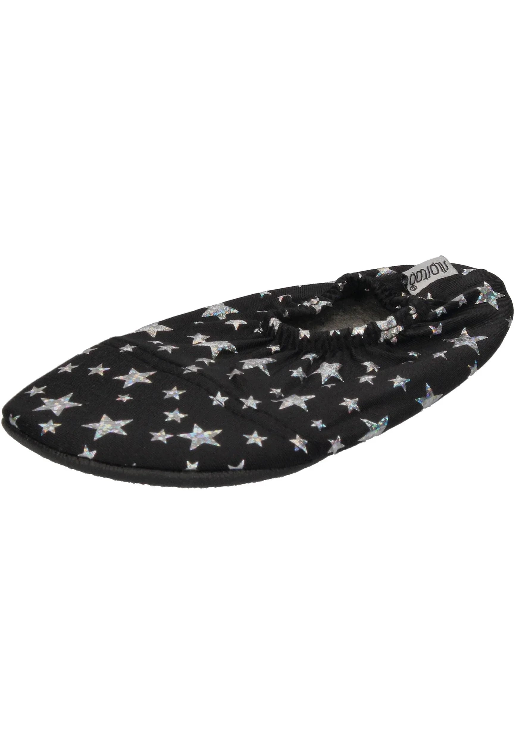 SLIPSTOP - Hausschuhe Badeschuhe BRIGHT Sterne schwarz