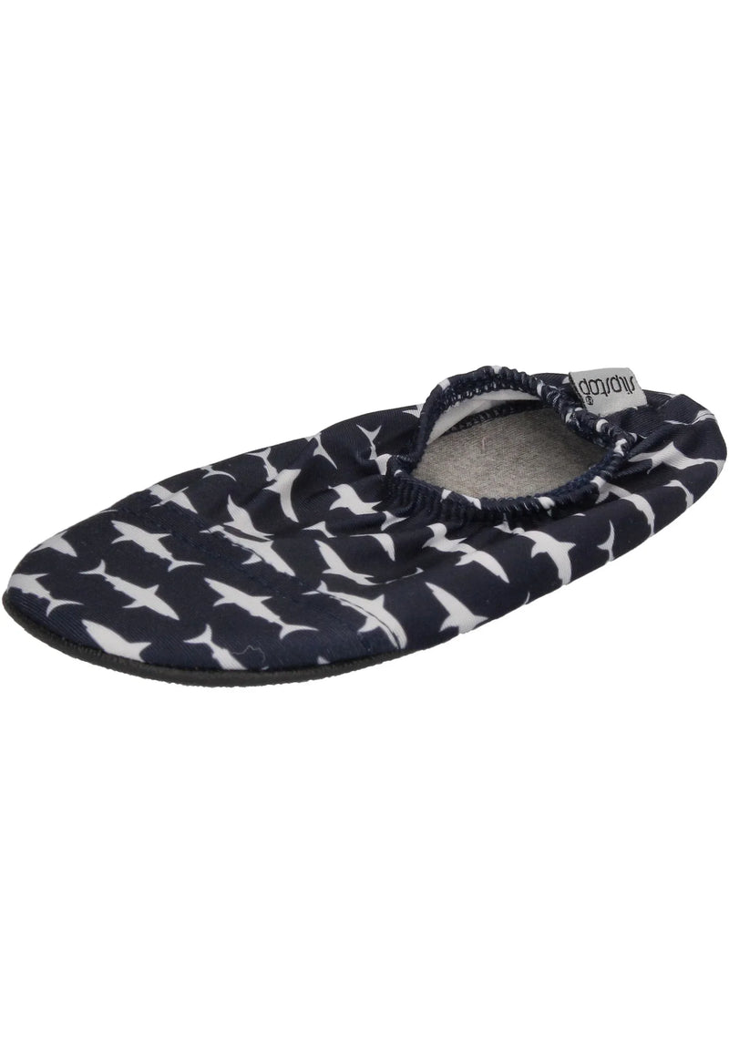 SLIPSTOP Kinder Hausschuhe Badeschuhe DIVE Haie navy