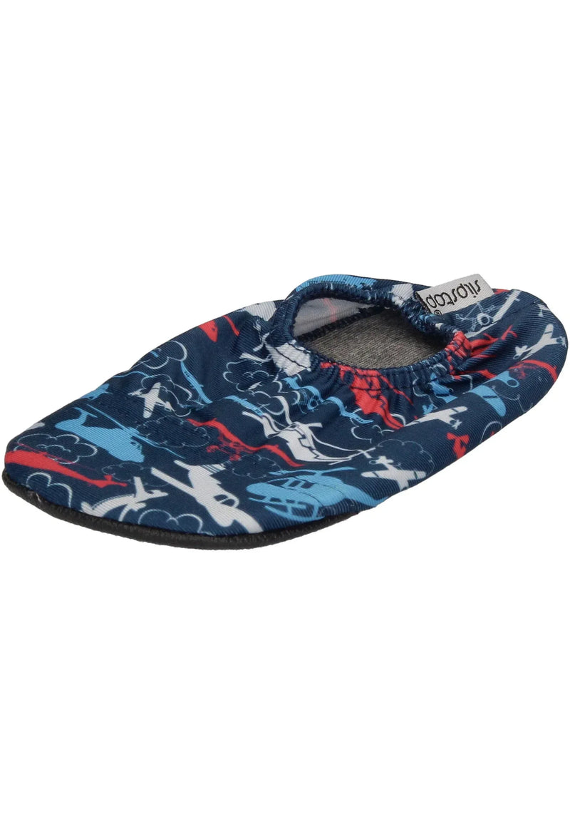SLIPSTOP Hausschuhe Badeschuhe PLANES Flugzeuge blau – Hausschuhe - Mehrfarbig | shoedealo.shop