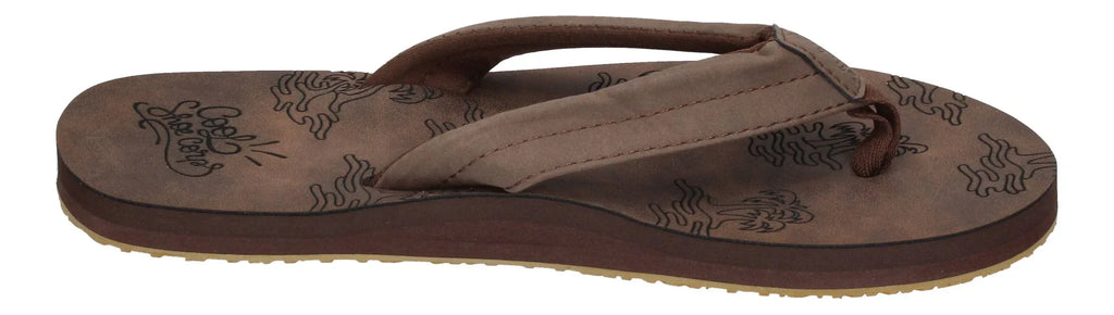 COOL SHOE Herrenschuhe Zehentrenner COOL TROPIC - chestnut-3