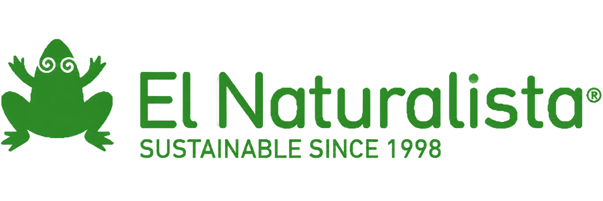 Grünes El Naturalista Logo mit Frosch-Symbol und dem Schriftzug „Sustainable Since 1998“ für die Markenwelt bei shoedealo.shop.