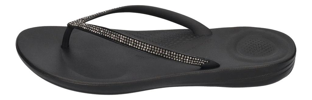 FITFLOP Damen Zehentrenner IQUSHION SPARKLE R08 black