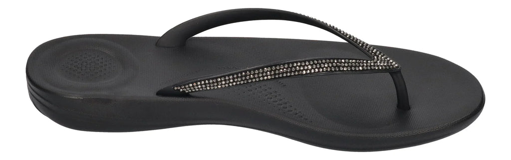 FITFLOP Damen Zehentrenner IQUSHION SPARKLE R08 black