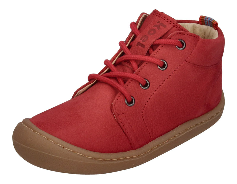 KOEL Kinder Barefoot Schnürschuhe BEN M LEATHER red
