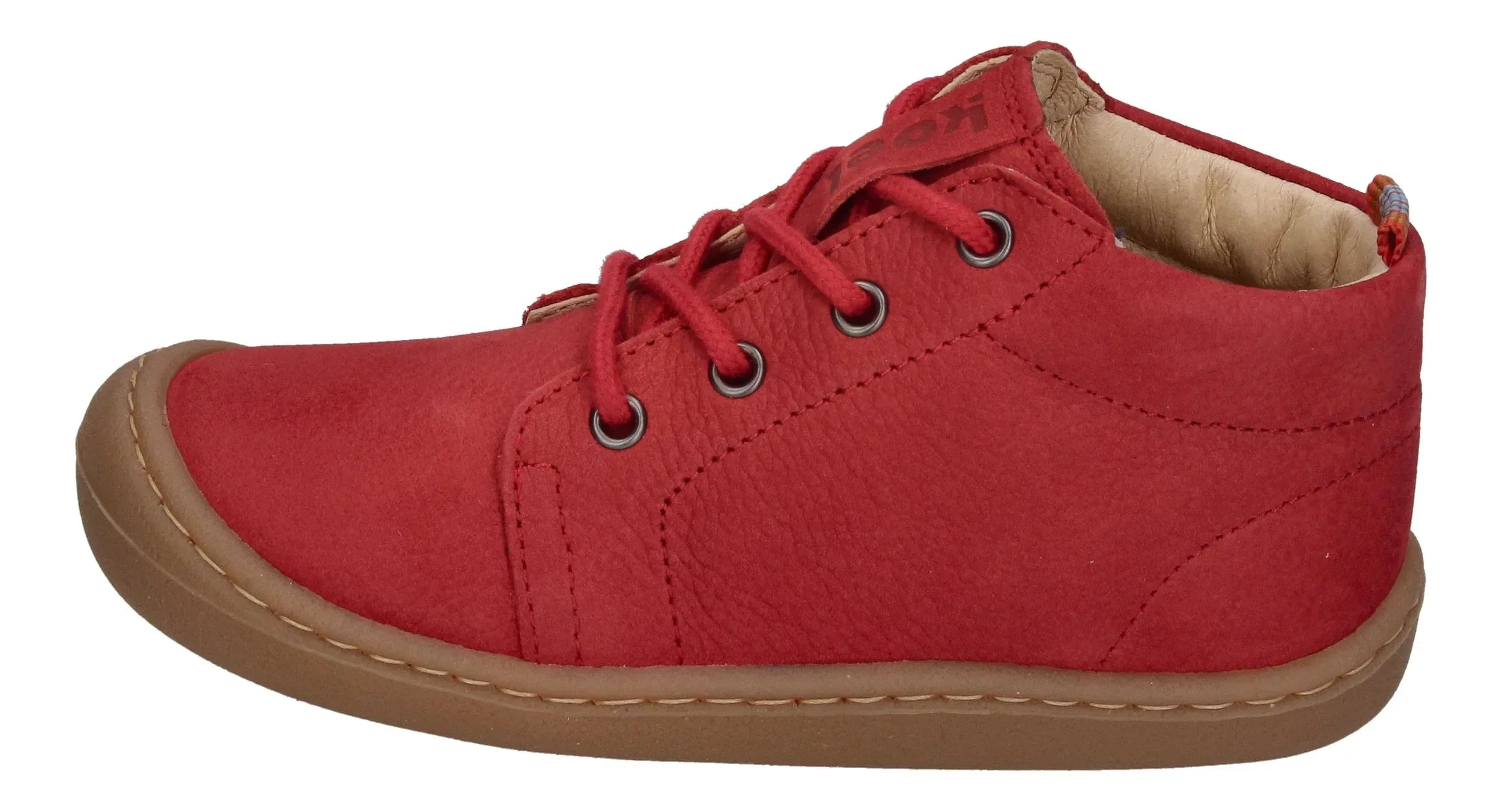 KOEL Kinder Barefoot Schnürschuhe BEN M LEATHER red