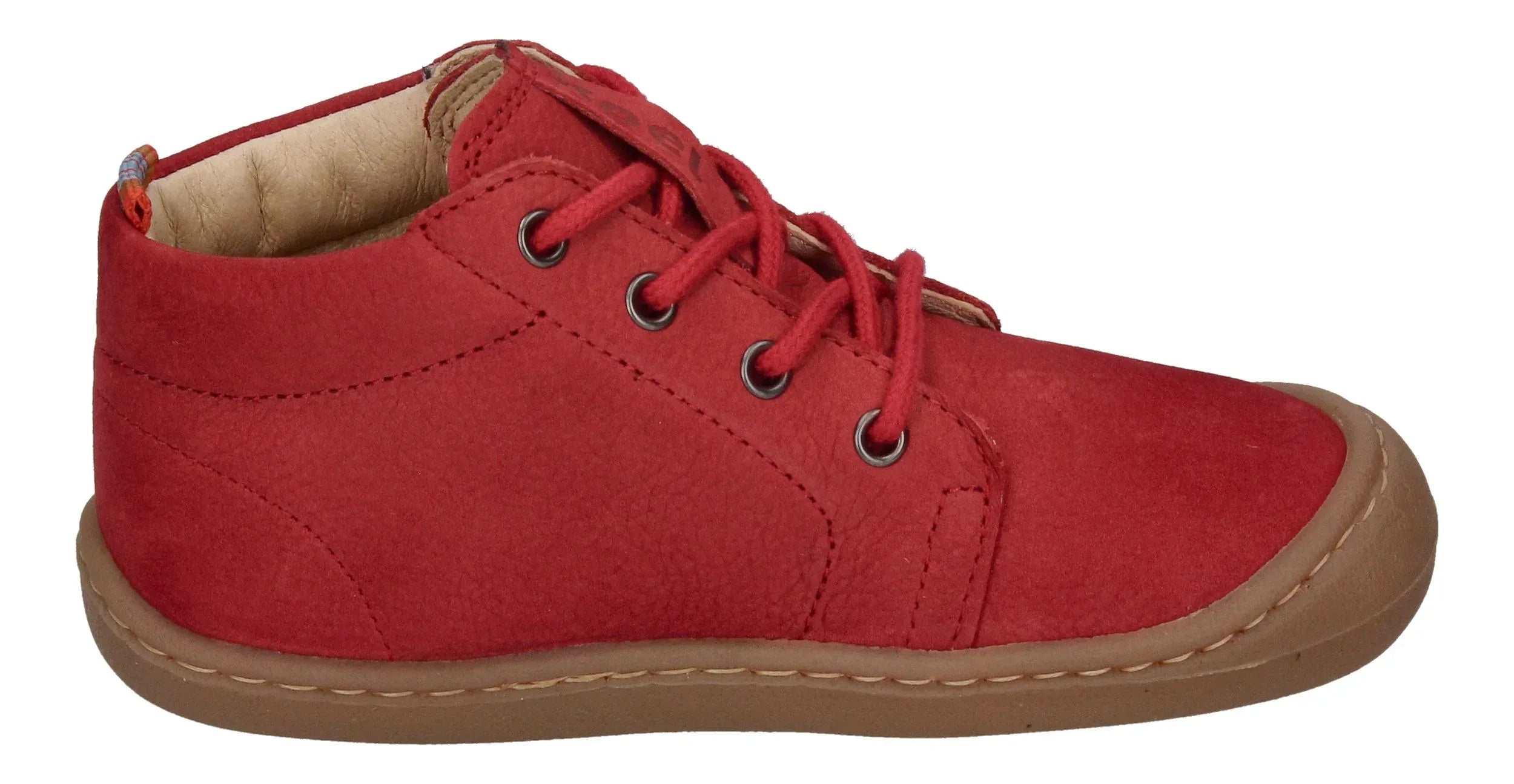 KOEL Kinder Barefoot Schnürschuhe BEN M LEATHER red